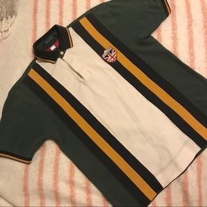 Tommy Hilfiger Vertical Striped British Flag Polo